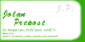 jolan prepost business card